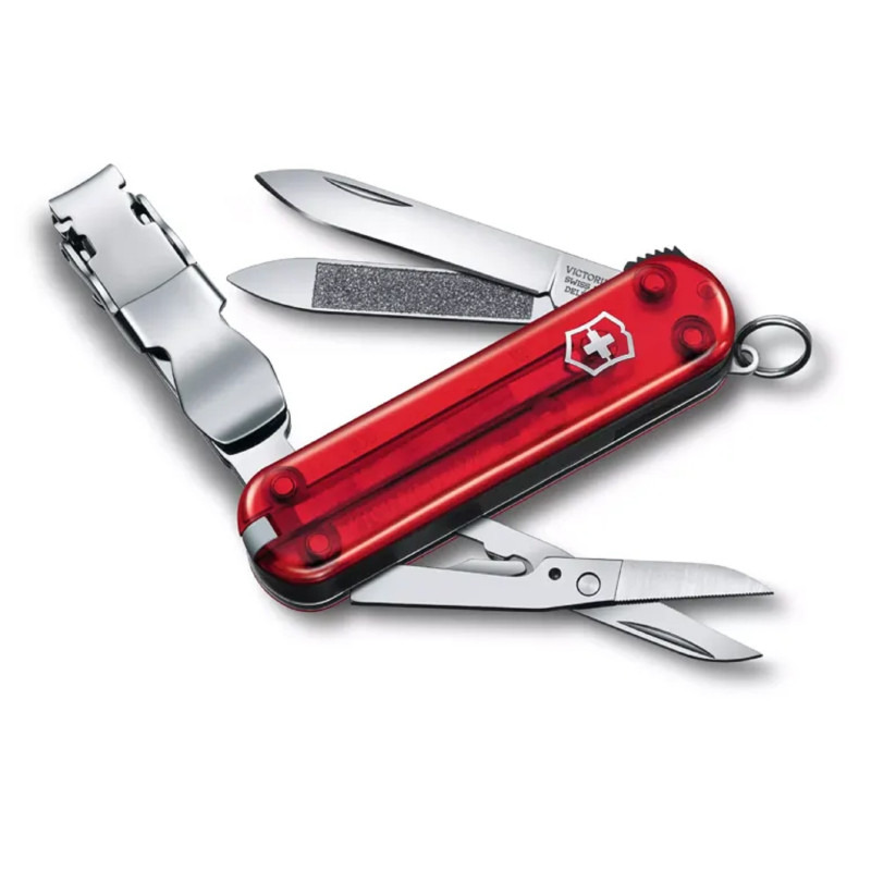 Navaja Victorinox Nail Clip 580 Rojo Translucido