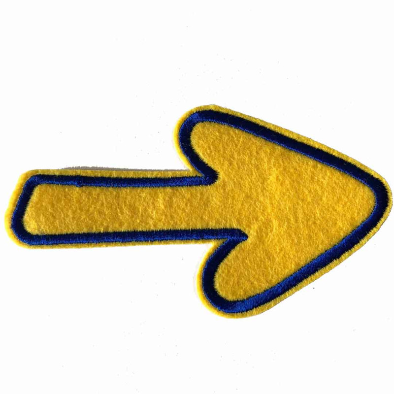 Parche fieltro Flecha Borde Azul