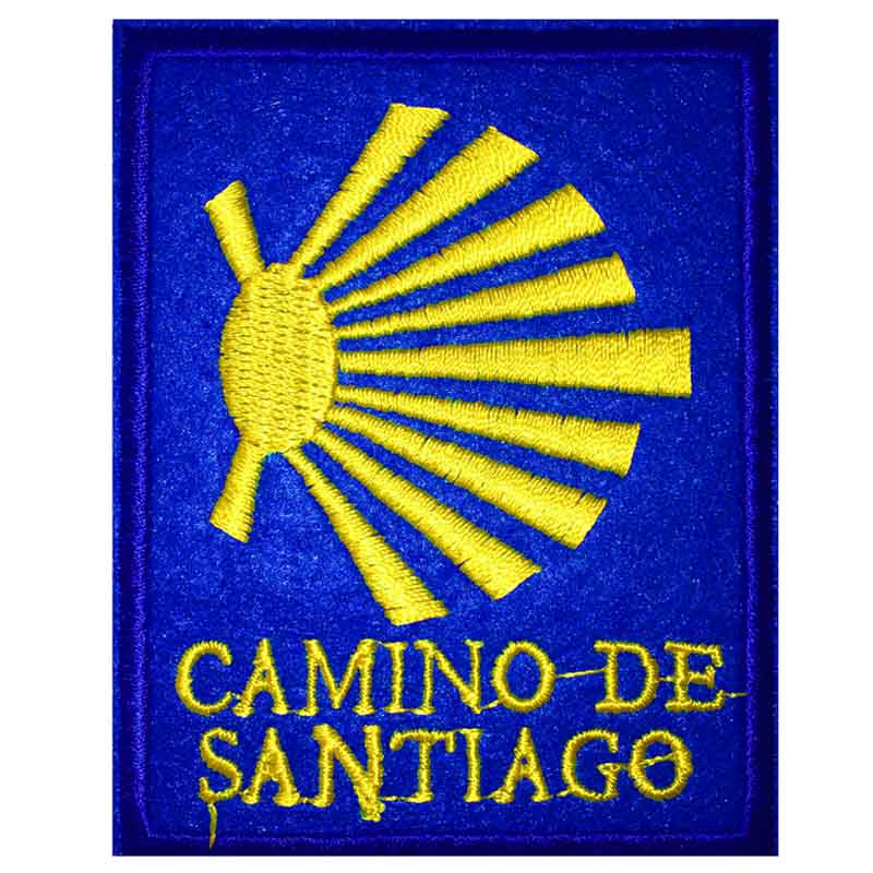 Parche bordado tela Estrella del Camino 6x8 cm.