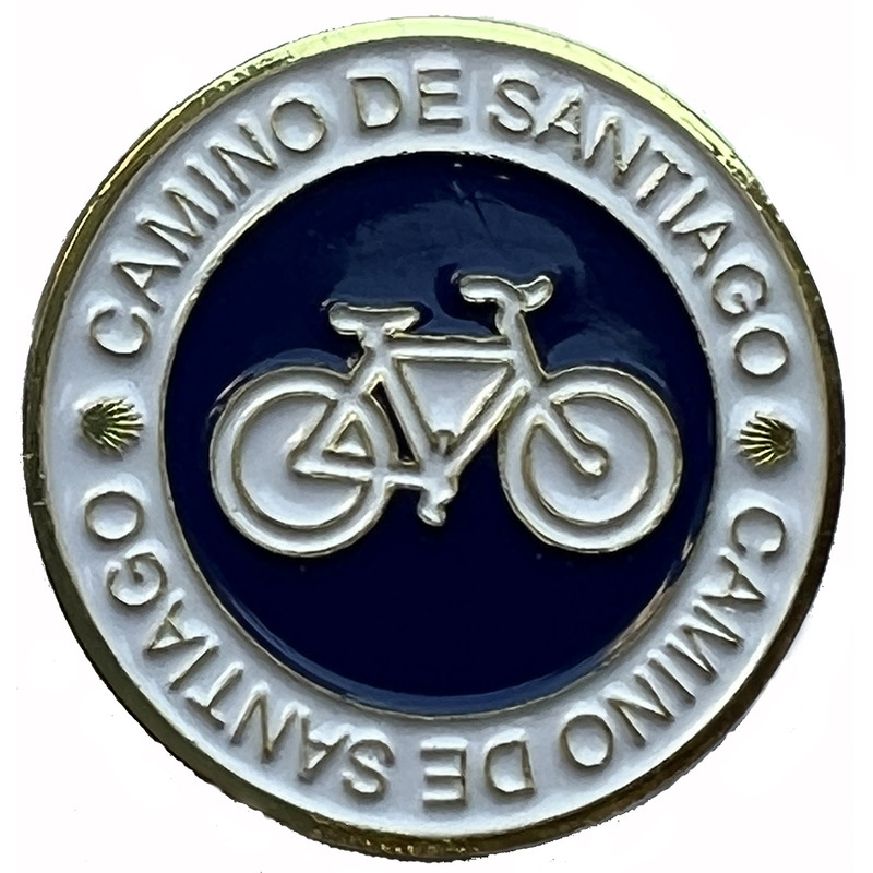 Pin Bicicleta Camino de Santiago redondo Metal