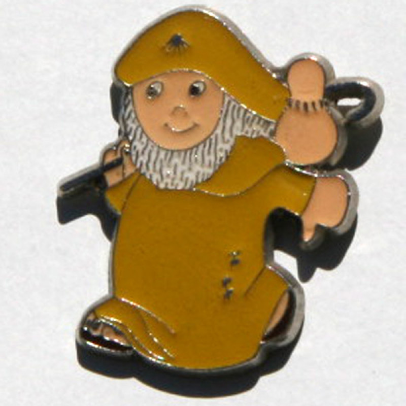 Pin Peregrino Amarillo de Metal