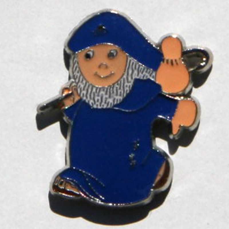 Pin Peregrino Azul de Metal