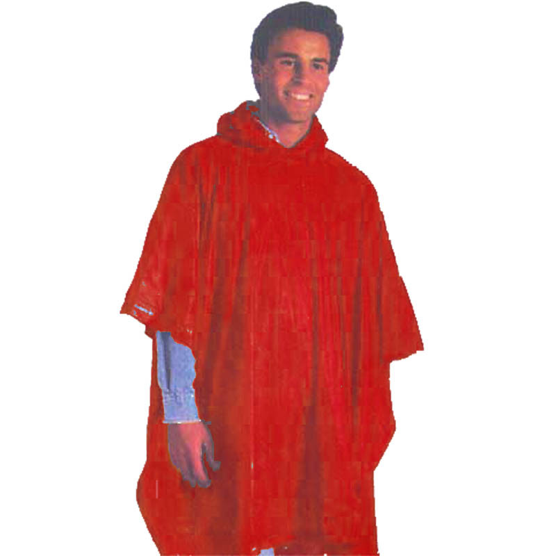 Poncho PVC lateral abierto Rojo