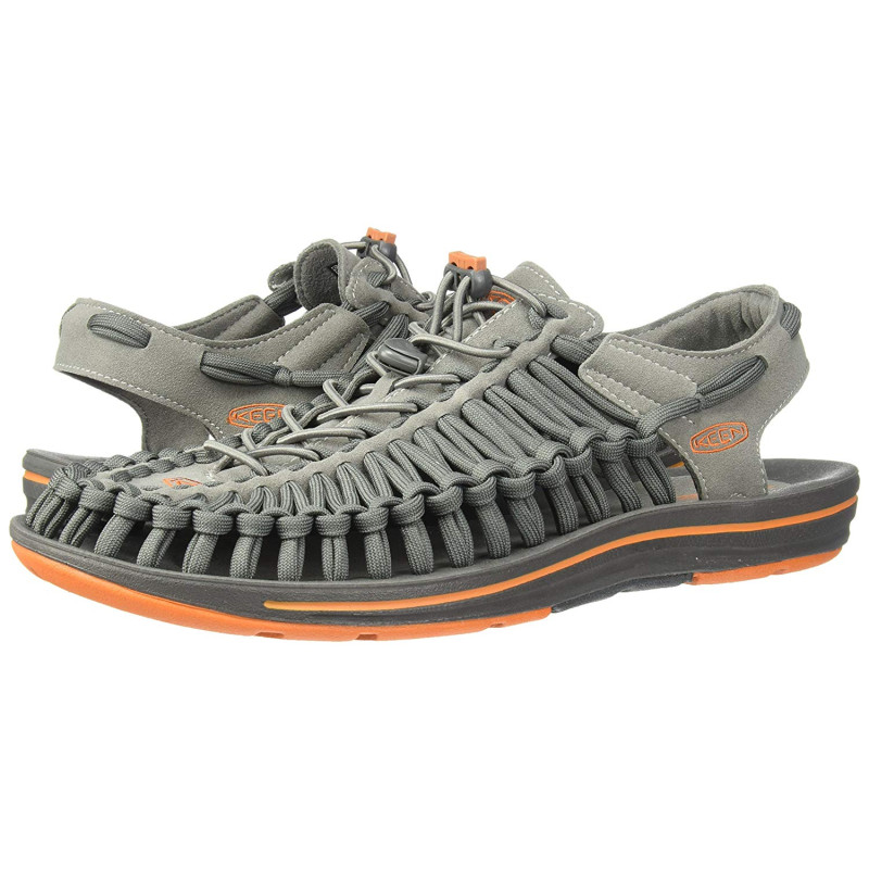 Sandalia Keen Uneek Flat Gris/Naranja