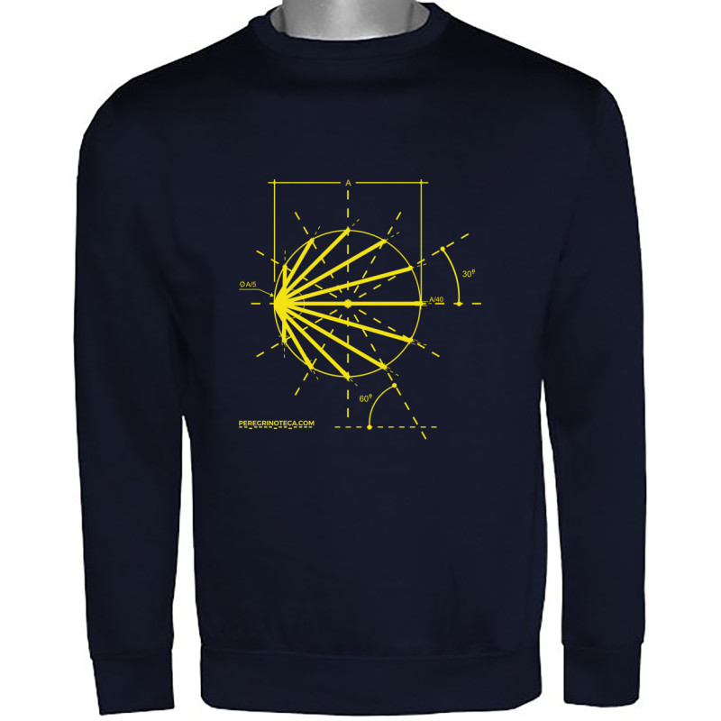 Sudadera algodón Boceto Camino Azul