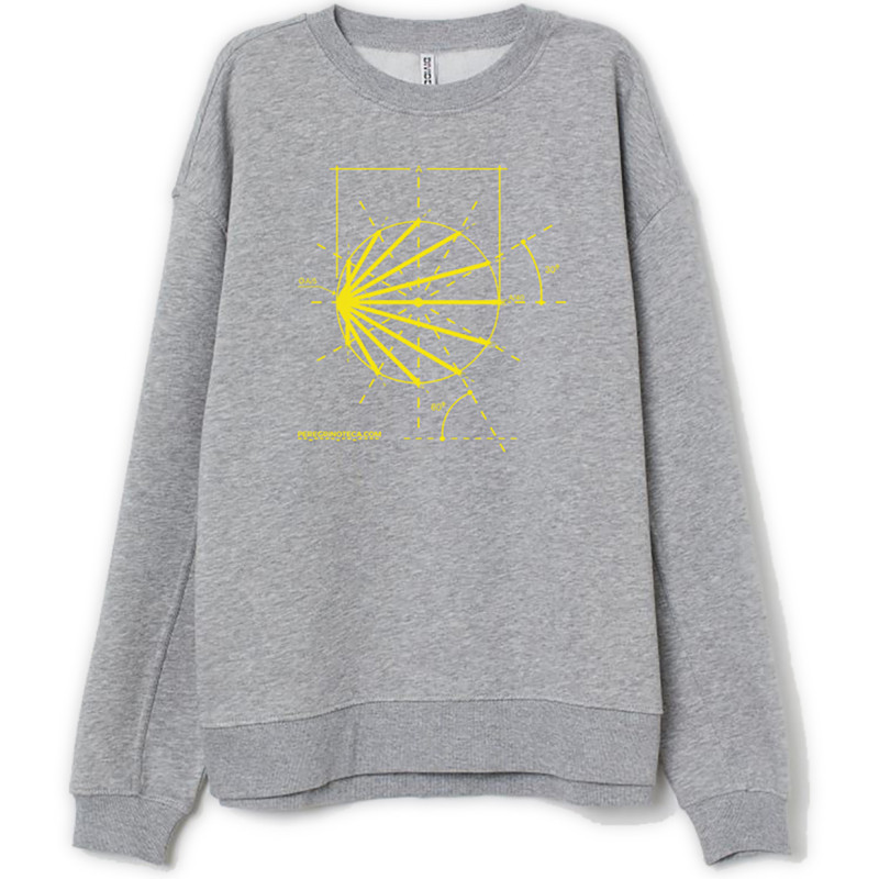 Sudadera algodón Boceto Camino Gris