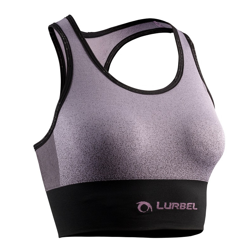 Sujetador Deportivo Lurbel Venus Top Lavanda/Negro
