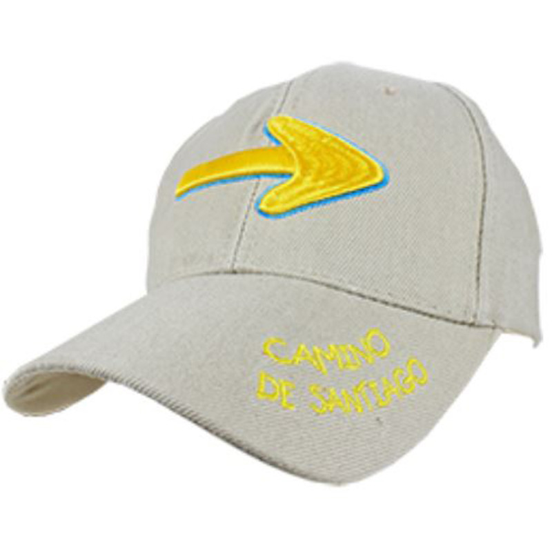 Visera Flecha Camino de Santiago Crema