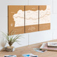 Mapa De Corcho Woody Map Camino De Santiago 60 x 30