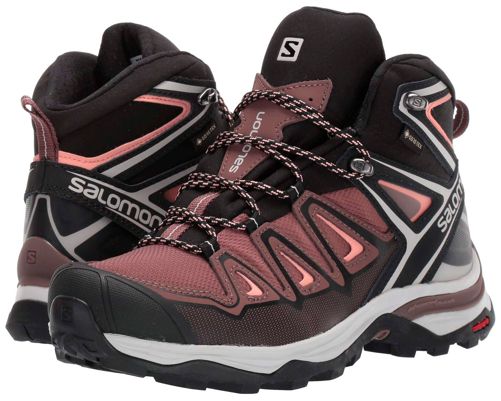 Botas Salomon Ultra 3 Mid GTX W Marrón/Rosa