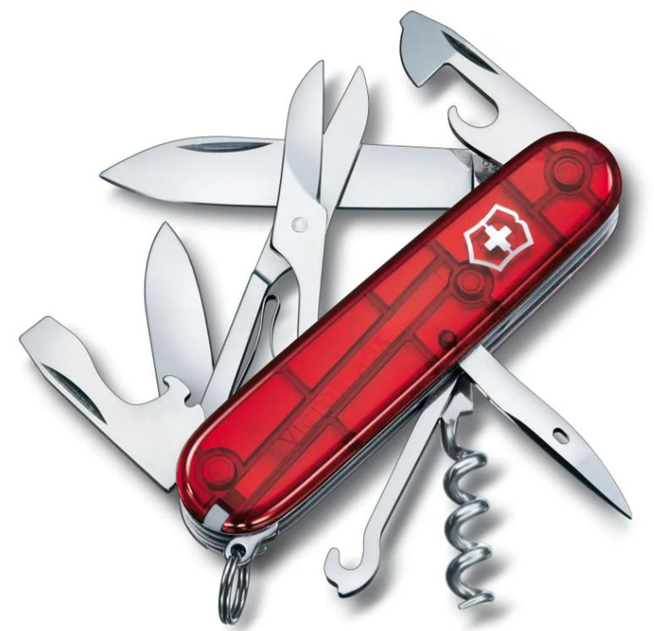 Navaja Victorinox Climber 14 usos 91 mm Rojo Translúcido