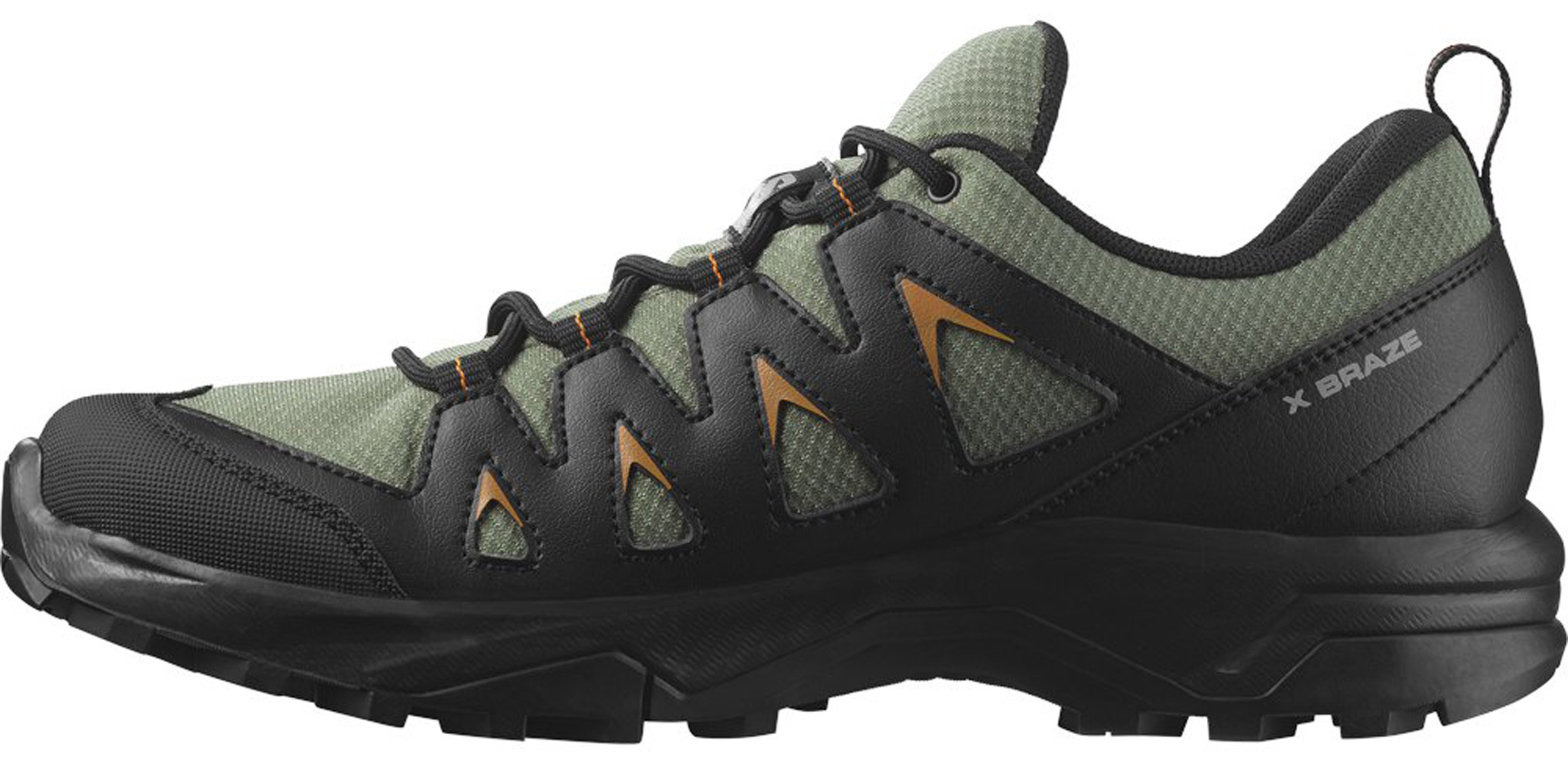 Zapatillas montaña Salomon X Braze Mid GTX verde negro hombre