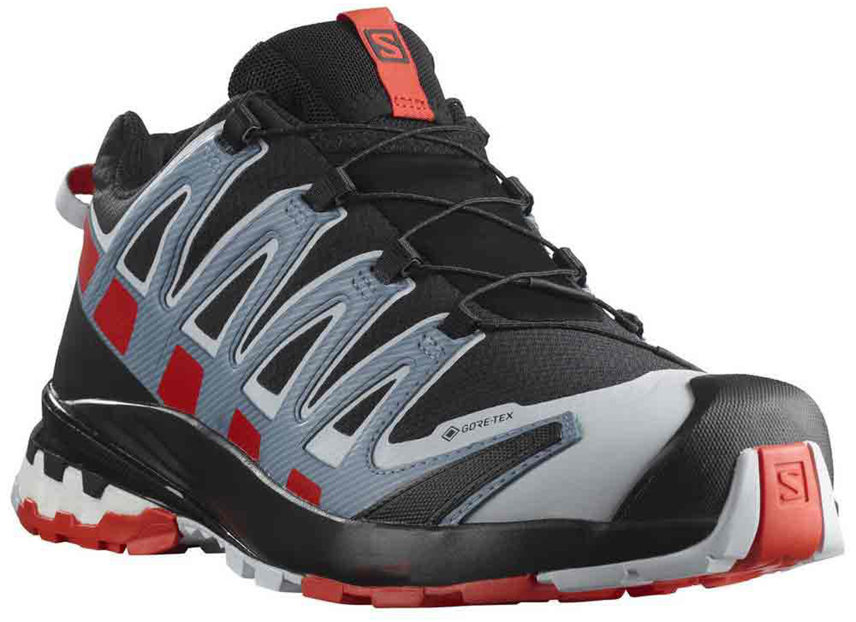 Zapatilla Salomon 3D V8 GTX Negro/Gris/Rojo