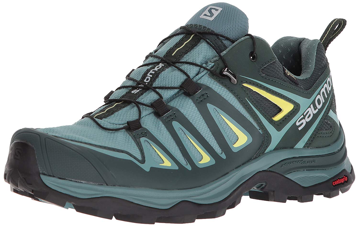 Salomon X Ultra 3 Mid GTX - Botas de senderismo para hombre, Negro Verde  Negro Amarillo Negro Verde, 1