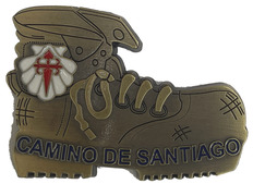 Imán chapa Bota Camino de Santiago