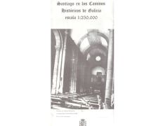 Mapa Santiago en los Caminos Históricos de Galicia 1:250.000