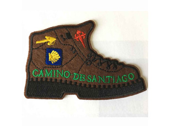 Parche Bota Camino de Santiago con Cruz de Santiago