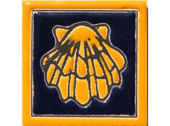 Imán cerámica concha vieira 7x7 cm