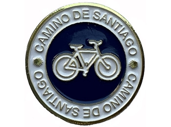 Pin Bicicleta Camino de Santiago redondo Metal