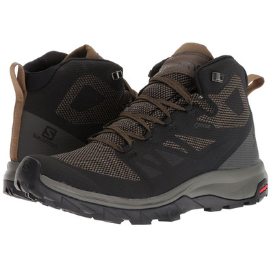 Botas Salomon Outline Mid GTX Negro/Kaki