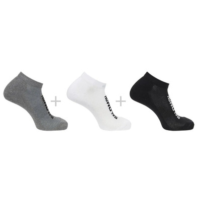 Calcetines Salomon Everyday Low 3 pares Negro/Blanco/Gris