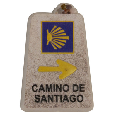 Iman resina Mojón con piedras Camino de Santiago