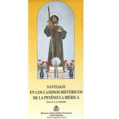 Mapa Santiago en los Caminos históricos de la península Ibérica