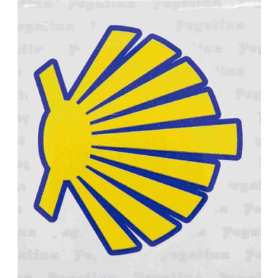 Pegatina Estrella Del Camino Rústica