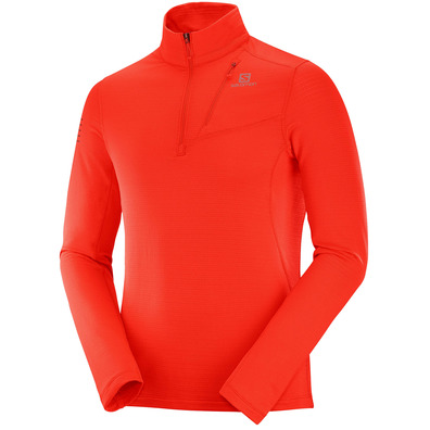 Pullover Salomon Griz HZ Mid M Rojo