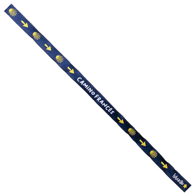 Pulsera Tela Camino Francés Flechas Y Estrellas 73 Azul