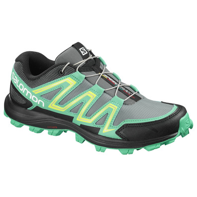 Zapatilla Salomon Speedtrak W Turquesa/Lima/Gris