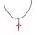 Colgante cruz de Santiago roja