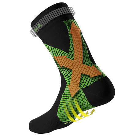 Calcetín Enforma Ankle Stabilizer Negro Verde-Negro