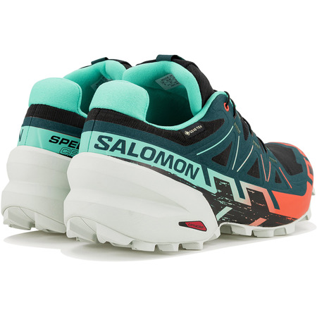 Zapatilla Salomon Speedcross 6 GTX W Negro/Verde/Rojo
